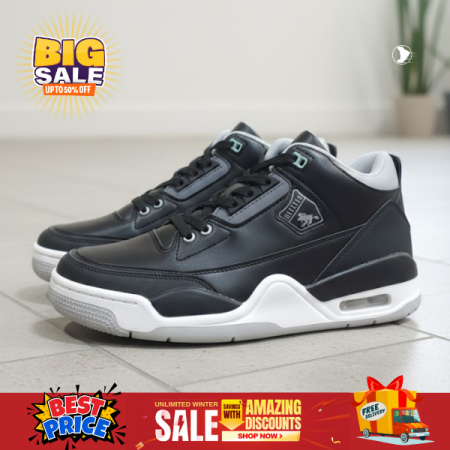 Mustang High-Neck Sneakers - Black